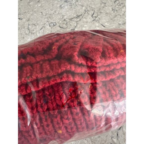 Lizwear Cableknit Turtleneck Cotton Knit Sweater Red Speckle Size Medium JL - Picture 6 of 6